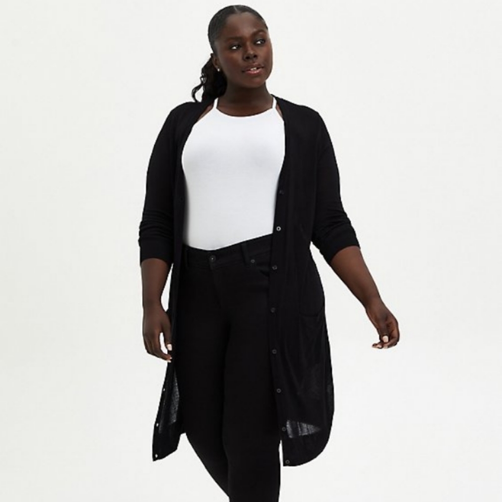NWT Torrid Black Button Front Cardigan